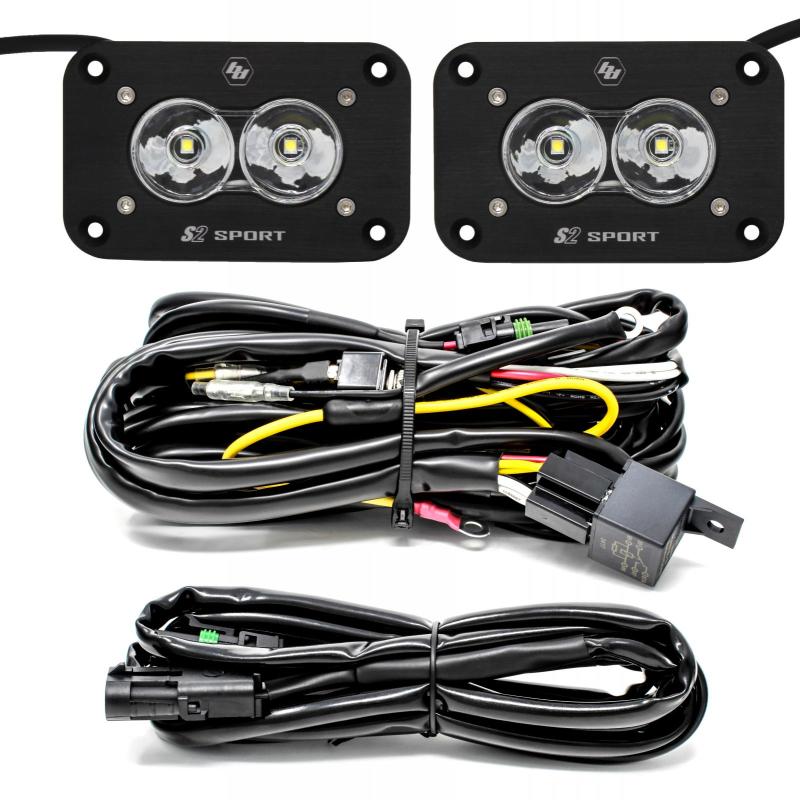 Baja Designs S2 Sport Flush Mount Work/Scene Pattern LED Work Light - Clear - Striker Modified