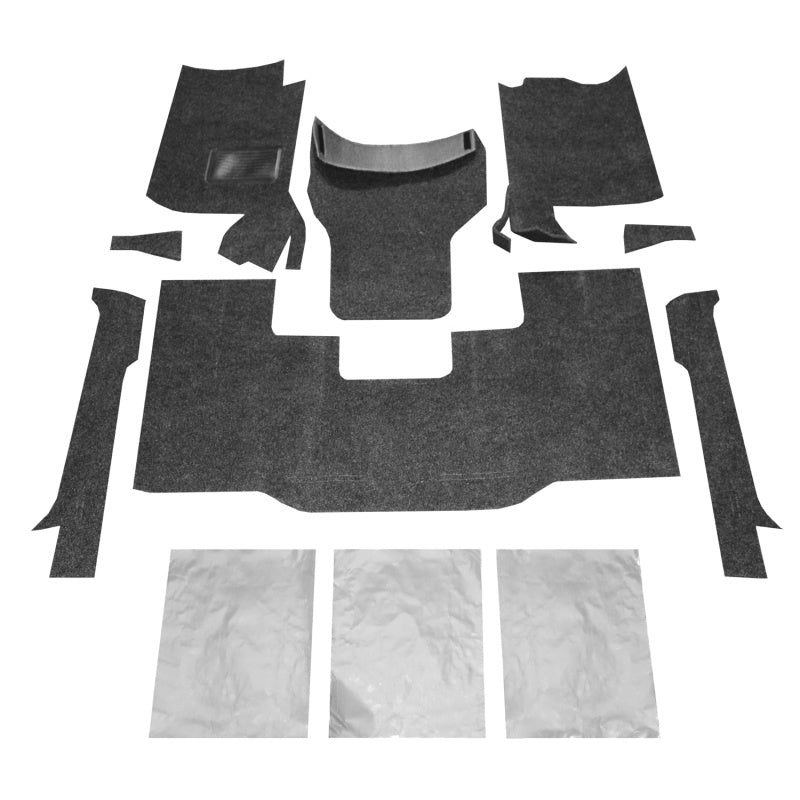 BedRug 76-95 Jeep CJ-7/YJ Front Kit 8pc Floor Kit (Incl Heat Shields) - Striker Modified