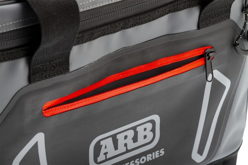 ARB Cooler Bag Charcoal w/ Red Highlights 15in L x 11in W x 9in H Holds 22 Cans - Striker Modified