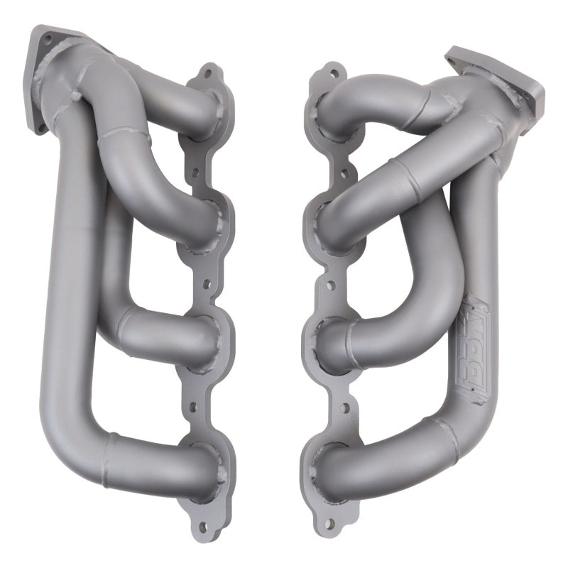 BBK 14-18 GM Truck 5.3/6.2 1 3/4in Shorty Tuned Length Headers - Titanium Ceramic - Striker Modified