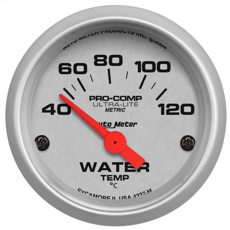 Autometer Ultra-Lite 52mm 40-120 Deg C Short Sweep Electronic Water Temp Gauge - Striker Modified
