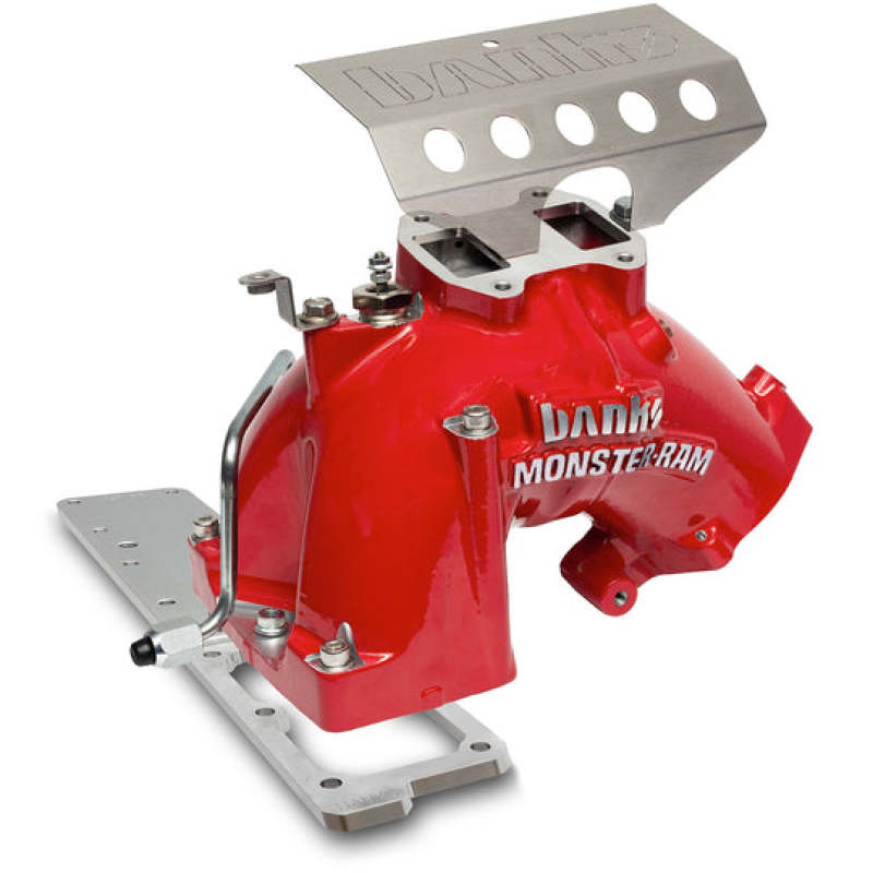 Banks Power 2007.5-2012 Ram 6.7L Monster-Ram Intake System Gen-2 w/Fuel Line - Red w/Heater System - Striker Modified