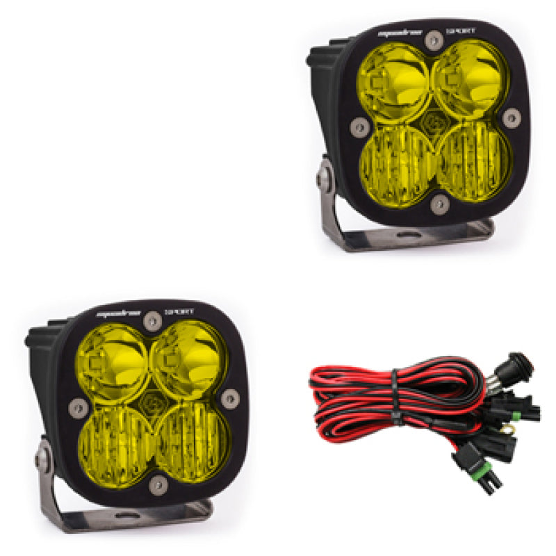 Baja Designs Squadron Sport Driving/Combo Pair LED Light Pods - Amber - Striker Modified