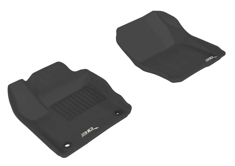 3D MAXpider 2012-2018 Ford Focus Kagu 1st Row Floormat - Black - Striker Modified