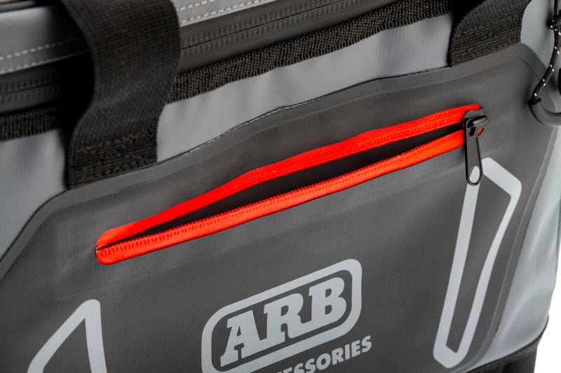 ARB Cooler Bag Charcoal w/ Red Highlights 15in L x 11in W x 9in H Holds 22 Cans - Striker Modified
