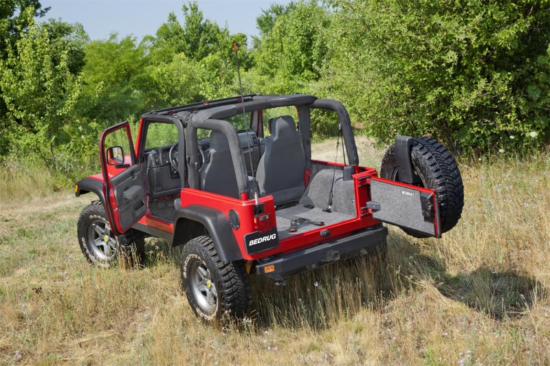 BedRug 97-06 Jeep TJ Rear Cargo Kit (Incl Tailgate) - Striker Modified