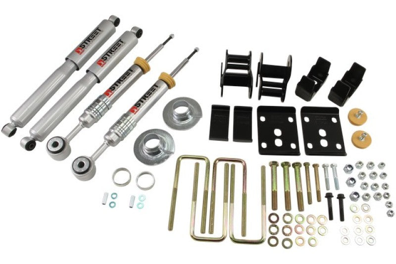 Belltech Lowering Kit 09-13 Ford F150 Ext Cab/Quad Cab Short Bed 2WD 2in or 3in F/4in Rear w/ Shocks - Striker Modified