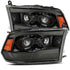 AlphaRex 09-18 Dodge Ram 1500 PRO-Series Projector Headlights Plank Style Alpha Blk w/Seq Signal/DRL - Striker Modified