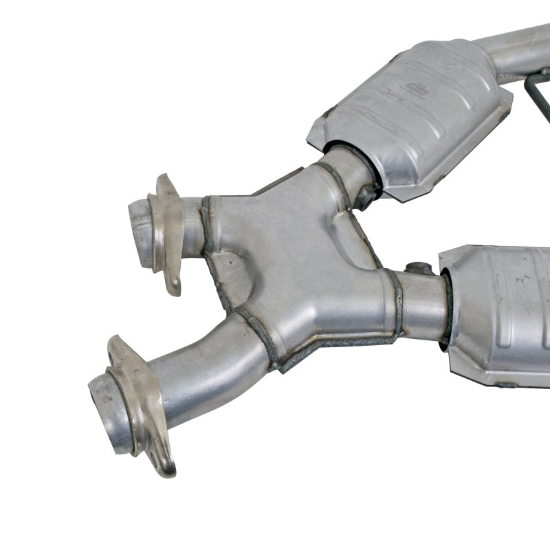 BBK 96-98 Mustang 4.6 GT High Flow X Pipe With Catalytic Converters - 2-1/2 - Striker Modified