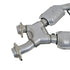 BBK 96-98 Mustang 4.6 GT High Flow X Pipe With Catalytic Converters - 2-1/2 - Striker Modified