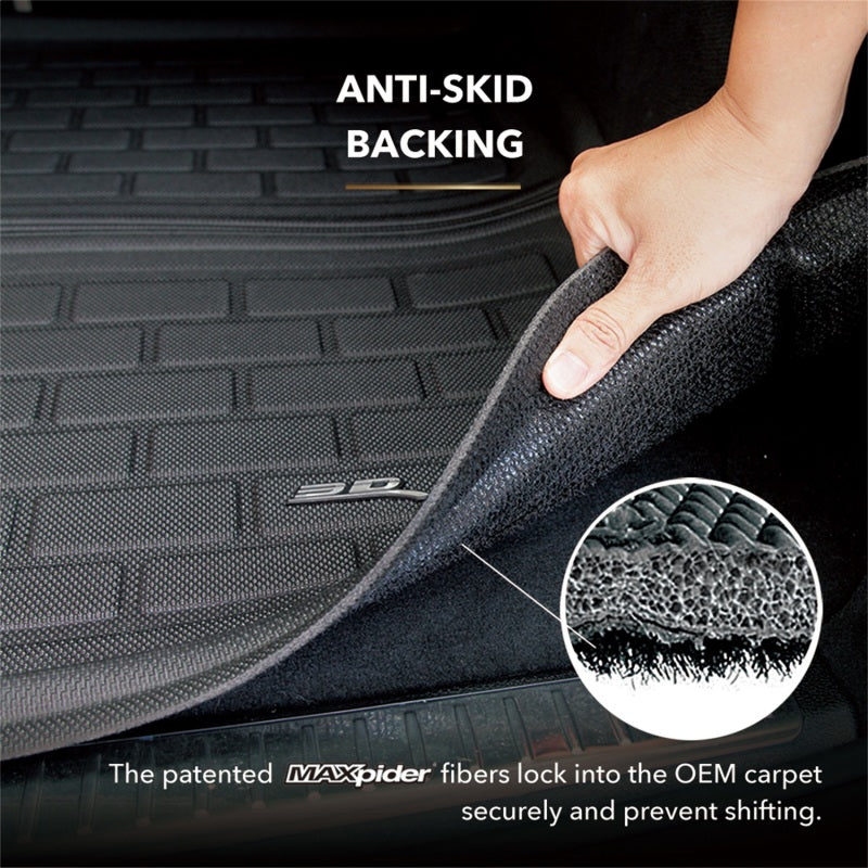 3D MAXpider 20-23 Tesla Model Y 2nd Row Seatback Protector Kagu Cargo Liner - Black - Striker Modified