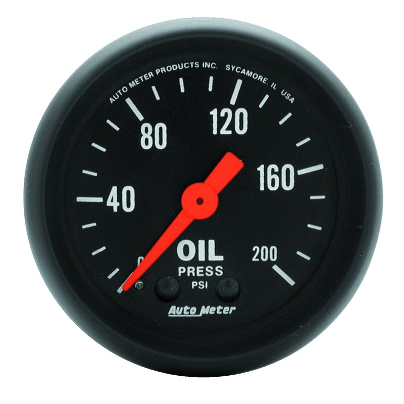 Autometer Z Series 52mm 0-200 PSI Mechanical Oil Pressure Gauge - Striker Modified