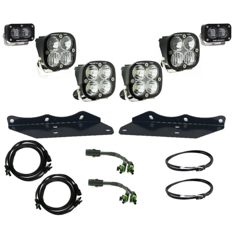 Baja Designs 17-20 Ford F-150 Raptor S2 SAE Pro Fog Pocket Kit - Clear - Striker Modified