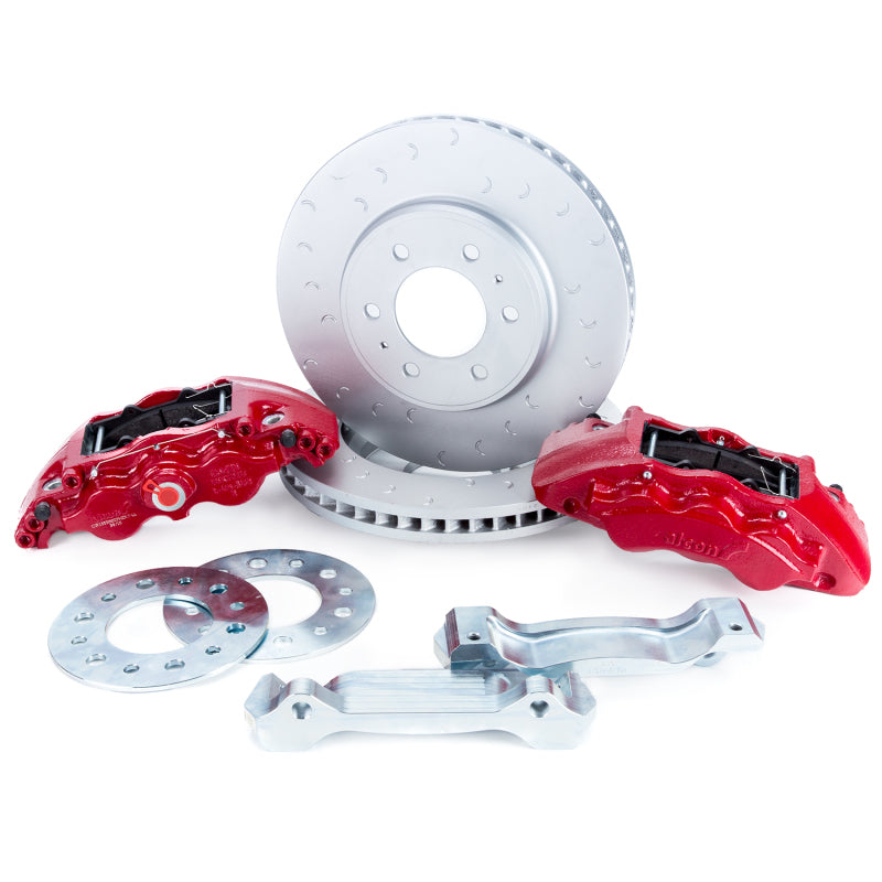 Alcon 09-20 F-150/Raptor Gen1-2 347x36mm Rotors 6-Piston Red Front Brake Kit Requires alcAC011507NAN - Striker Modified