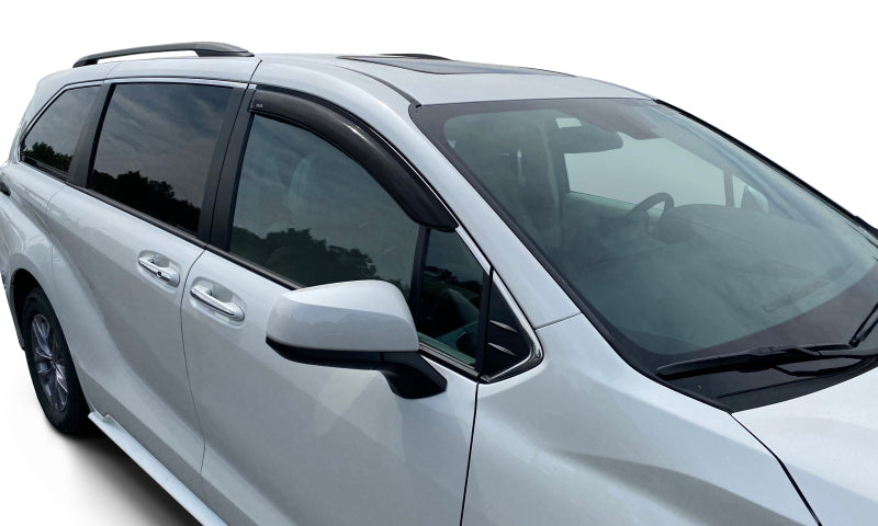 AVS 21-22 Toyota Sienna LE Ventvisor Outside Mount Window Deflectors 2pc - Smoke - Striker Modified