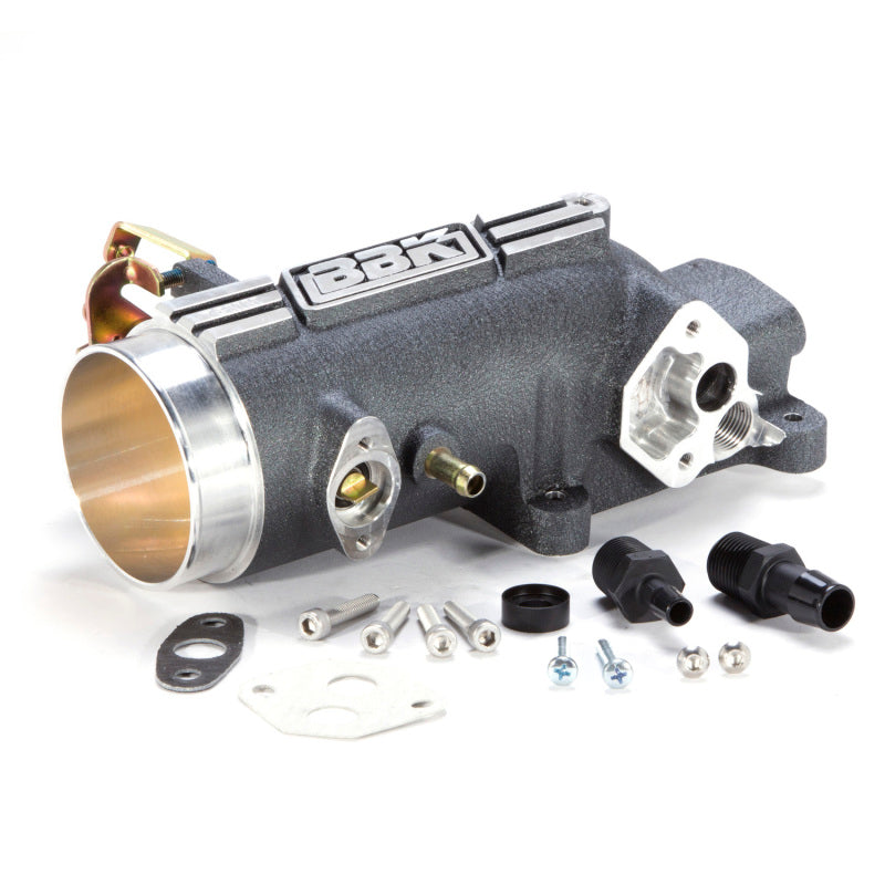 BBK 96-04 Mustang 4.6 GT 78mm Throttle Intake BBK Power Plus Series - Charcoal - Striker Modified