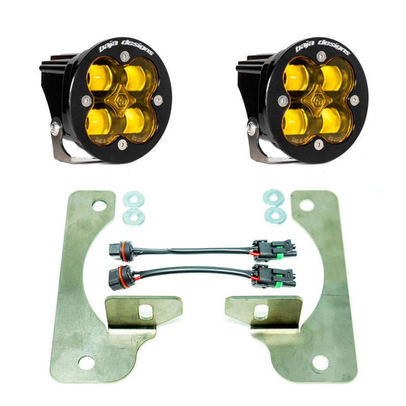 Baja Designs 2018+ Wrangler JL Rubicon Squadron-R Fog Light Pocket Kit - Amber - Striker Modified