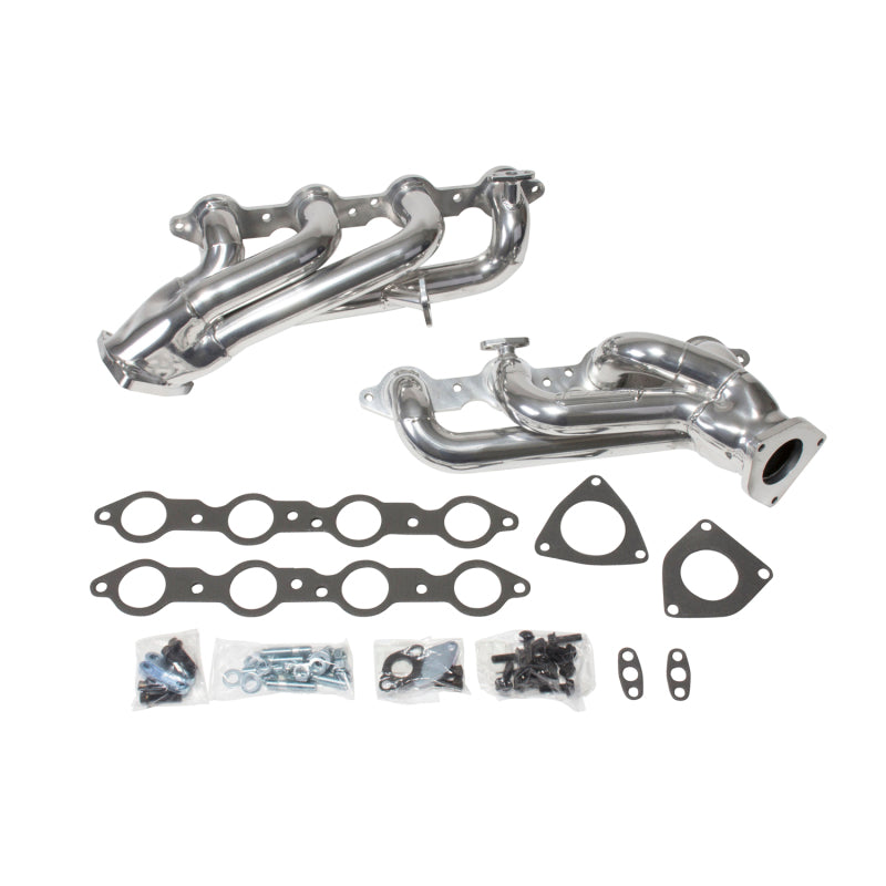 BBK 99-04 GM Truck SUV 4.8 5.3 Shorty Tuned Length Exhaust Headers - 1-3/4 Silver Ceramic - Striker Modified
