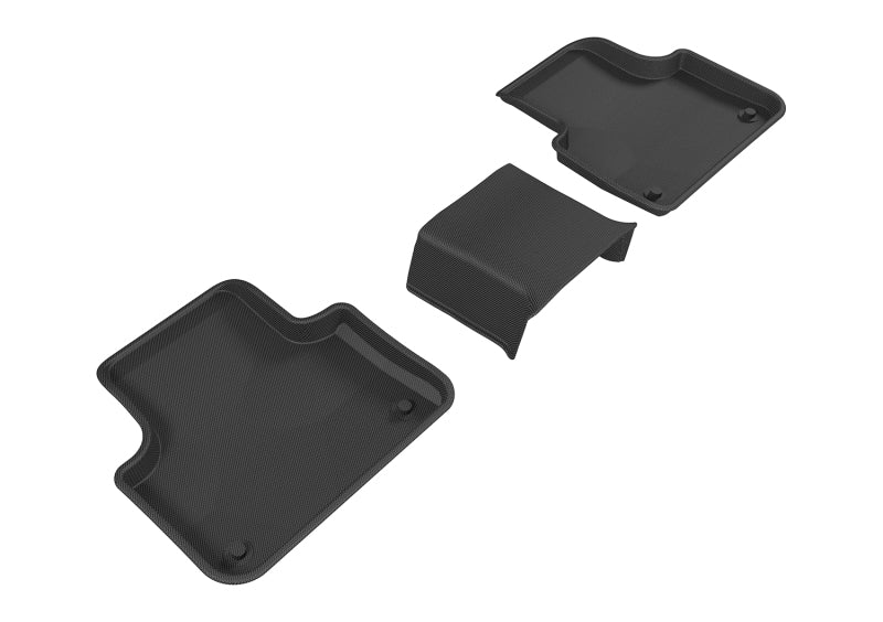 3D MAXpider 2017-2020 Audi Q7/Q8 Kagu 2nd Row Floormats - Black - Striker Modified