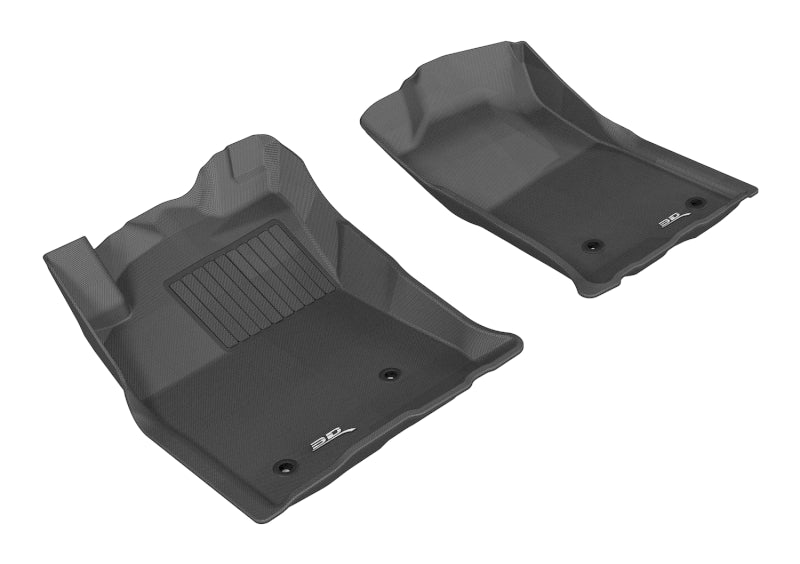 3D MAXpider 2005-2011 Toyota Tacoma Reg/ACS/DBL Cab Kagu 1st Row Floormat - Black - Striker Modified