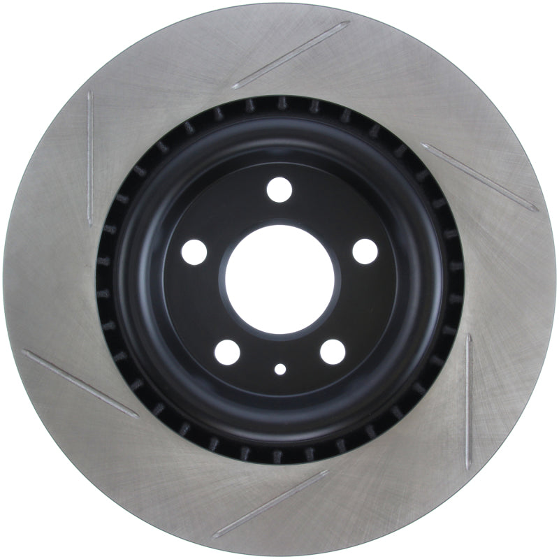 StopTech Power Slot 12-13 Audi A6 Quattro/11-12 A7 Quattro / 10-13 S4 Rear Left Slotted Rotor - Striker Modified