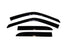 AVS 99-04 Chevy Tracker (4 Door) Ventvisor Outside Mount Window Deflectors 4pc - Smoke - Striker Modified