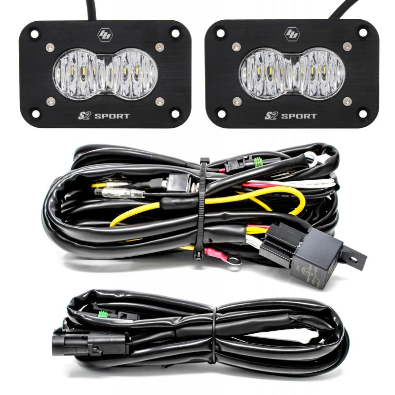 Baja Designs S2 Sport Flush Mount Work/Scene Pattern LED Work Light - Clear - Striker Modified