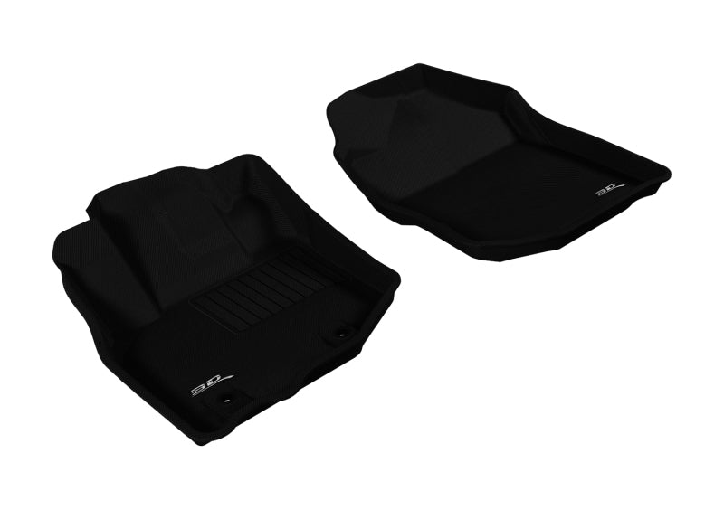 3D MAXpider 2009-2013 Honda Fit Kagu 1st Row Floormat - Black - Striker Modified