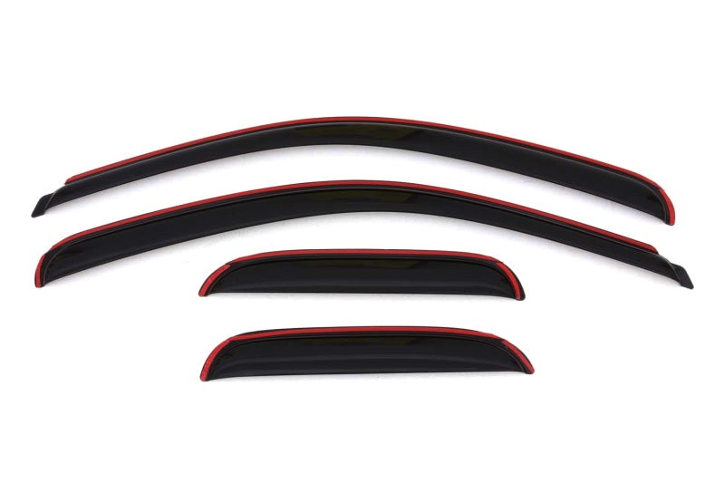 AVS 07-13 Chevy Silverado 1500 Ext. Cab Ventvisor Front & Rear Window Deflectors 4pc - Smoke - Striker Modified