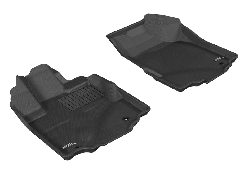 3D MAXpider 2006-2014 Honda Ridgeline Kagu 1st Row Floormat - Black - Striker Modified