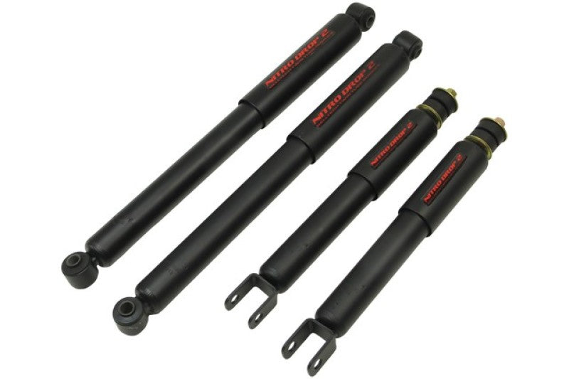 Belltech 99-06 GMC Sierra 1500 / Chevrolet Silverado 1500 Nitro Drop 2 Shock Absorber Set - Striker Modified