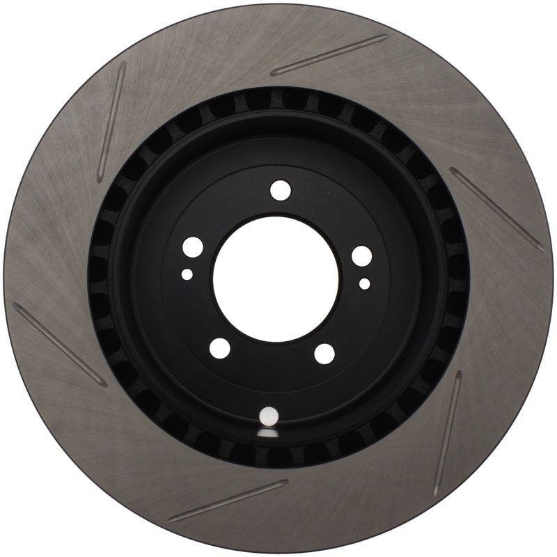 StopTech Power Slot 08-09 Evo 10 Slotted Left Rear Rotor - Striker Modified
