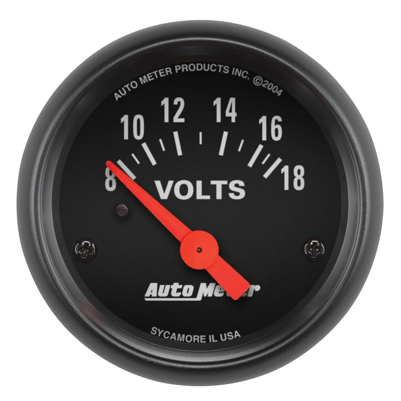 Autometer Z-Series 52mm 8-18 Volts Volmeter Gauge - Striker Modified