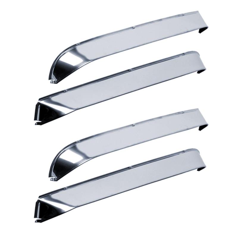 AVS 77-85 Buick Lesabre Ventshade Front & Rear Window Deflectors 4pc - Stainless - Striker Modified