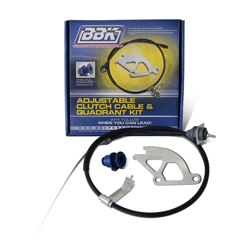 BBK 79-95 Mustang Adjustable Clutch Quadrant Cable And Firewall Adjuster Kit - Striker Modified