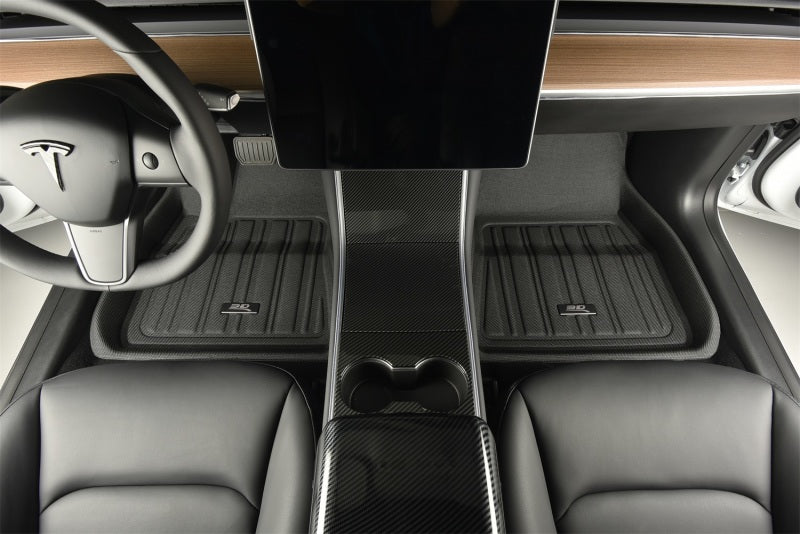 3D MAXpider 2020-2022 Tesla Model 3 Elitect 1st & 2nd Row Floormats - Black - Striker Modified