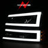 ANZO 2003-2006 Chevrolet Silverado 1500 Crystal Headlights w/ Light Bar Black Housing - Striker Modified