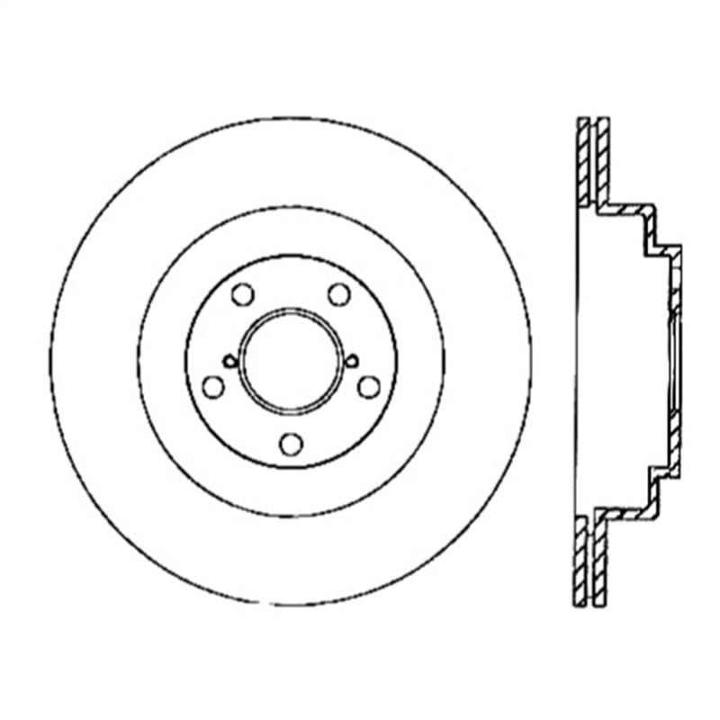 StopTech Power Slot 06-07 WRX / 05-08 LGT Rear Left Slotted Rotor - Striker Modified