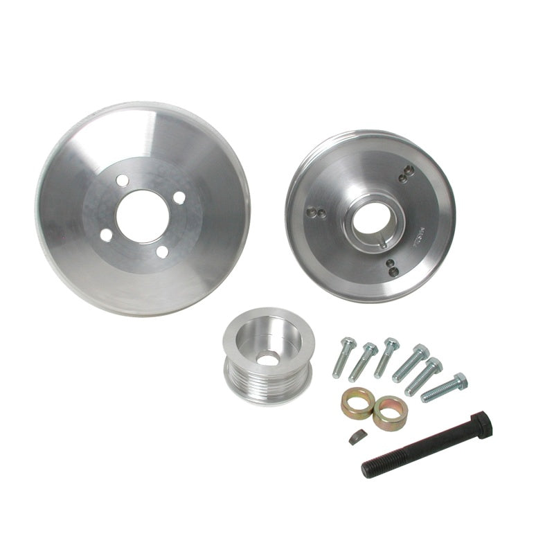 BBK 97-04 Ford F150 Expedition 4.6 5.4 Underdrive Pulley Kit - Lightweight CNC Billet Aluminum (3pc) - Striker Modified