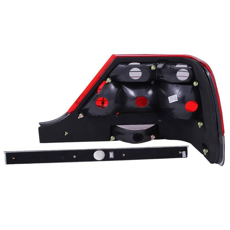 ANZO 1995-1999 Mercedes Benz S Class W140 Taillights Red/Clear - Striker Modified