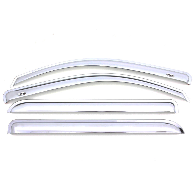AVS 20-22 Chevrolet Silverado 1500 LTD Ext. Cab/DC F&R Ventvisor Window Deflectors 4pc - Chrome - Striker Modified