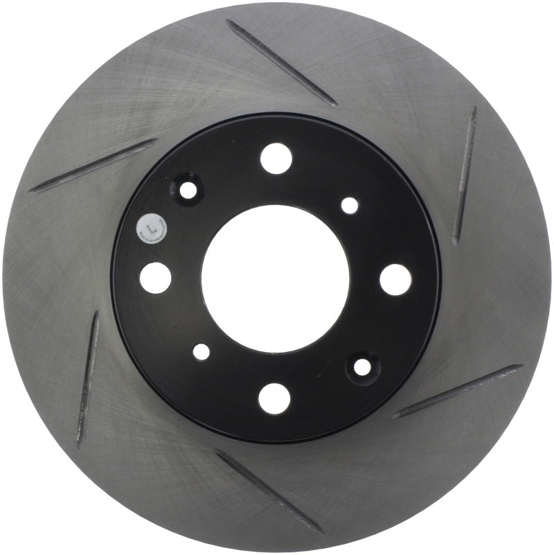 StopTech Power Slot 93-00 Honda Civic DX w/ Rr Drum Brakes Front Left Rotor - Striker Modified