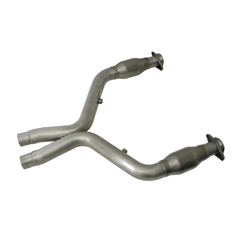 BBK 11-14 Mustang 5.0 Short Mid X Pipe With Catalytic Converters 3.0 For BBK Long Tube Headers - Striker Modified