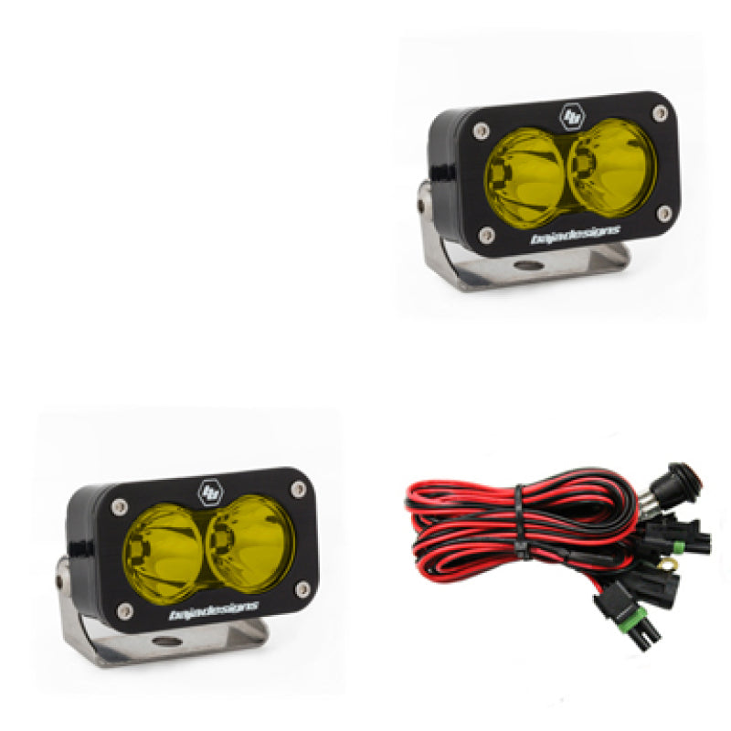 Baja Designs S2 Pro Series LED Light Pods Amber Lens Work/Scene Pattern - Pair - Striker Modified