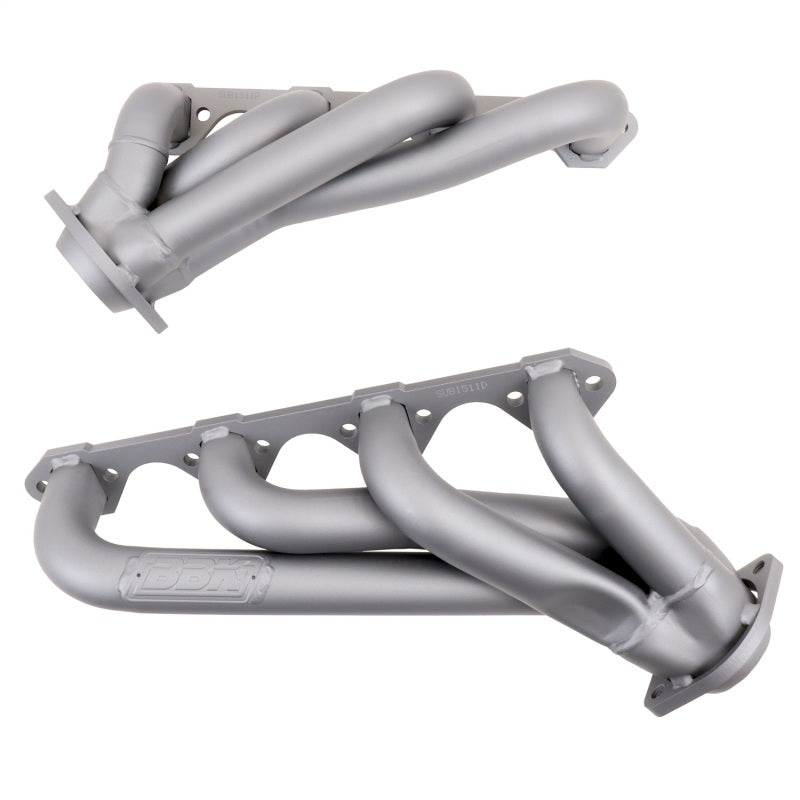 BBK 79-93 Mustang 351 Swap Shorty Unequal Length Exhaust Headers - 1-5/8 Titanium Ceramic - Striker Modified