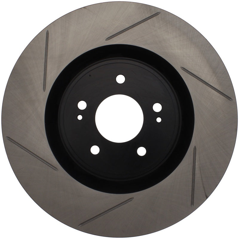 StopTech Power Slot 08-09 Evo 10 Slotted Right Front Rotor - Striker Modified