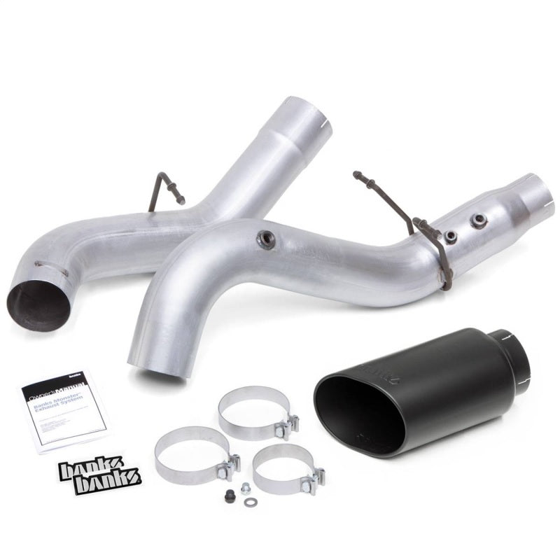 Banks Power 20-21 Chevy/GMC 2500/3500 6.6L Monster Exhaust System - Black Tip - Striker Modified