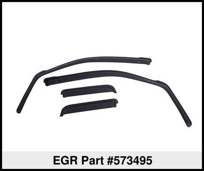 EGR 15+ Ford F150 Crew Cab In-Channel Window Visors - Set of 4 - Matte (573495) - Striker Modified