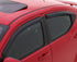 AVS 19-22 Mazda 3 Hatchback Ventvisor Outside Mount Window Deflectors 4pc - Smoke - Striker Modified