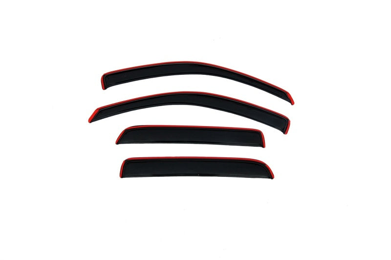 AVS 05-11 Dodge Dakota Quad Cab Ventvisor In-Channel Front & Rear Window Deflectors 4pc - Smoke - Striker Modified